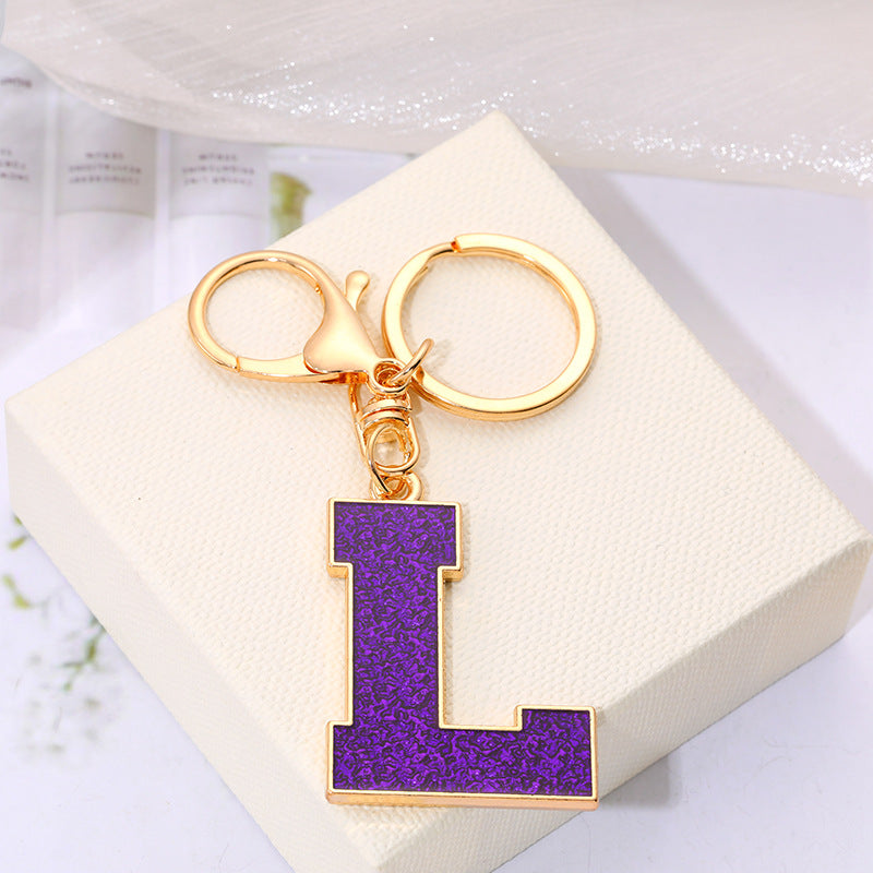 Wholesale Creative Alloy Jewelry 26 English Alphabet Keychain